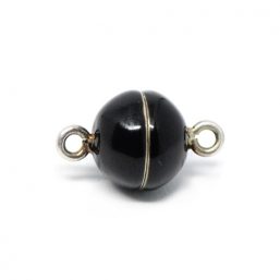 CAC12.BLACK Ag925 kinitro κίνητρο εξαρτήματα κοσμημάτων ασημένια εξαρτήματα κοσμημάτων χονδρική λιανική μαγνητικό κούμπωμα μαγνητικά κουμπώματα για κολιέ βραχιόλια