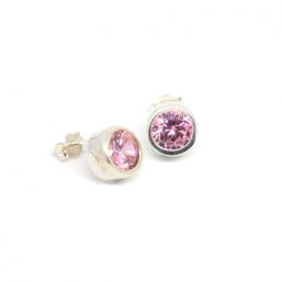 OH0507.PINK Ag925 kinitro κίνητρο εξαρτήματα κοσμημάτων ασημένια υλικά για κοσμήματα χονδρική λιανική καρφωτά σκουλαρίκια με ζιργκόν