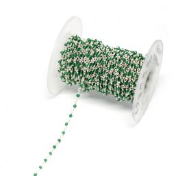 SP.ROS01.GREENTOURMALINE kinitro κίνητρο εξαρτήματα κοσμημάτων ασημένια υλικά για κοσμήματα χονδρική λιανική ημιπολύτιμες ημιπολύτιμη green toutmaline πράσινη τουρμαλίνη ροζάριο