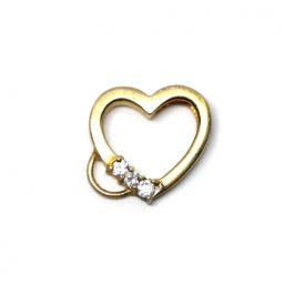 AN.005.G Ag925 kinitro κίνητρο εξαρτήματα κοσμημάτων ασημένια υλικά για κοσμήματα χονδρική λιανική μοτίφ διακοσμητικά στοιχεία καρδιά με ζιργκόν