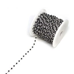 SP.ROS01.BLACKSPINEL2 kinitro κίνητρο εξαρτήματα κοσμημάτων ασημένια υλικά για κοσμήματα χονδρική λιανική ημιπολύτιμες ημιπολύτιμη black spinel μαύρο σπινέλαιο ροζάριο (2)