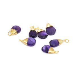 SP.MOTIF03.AMETHYST.G kinitro κίνητρο εξαρτήματα κοσμημάτων ασημένια υλικά για κοσμήματα χονδρική ιανική ημιπολύτιμες ημιπολύτιμη μοτίφ κρεμαστό με πολύτιμες μοτιφ κρεμαστο με πολυτιμες