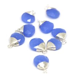 SP.MOTIF03.BLUECHALCEDONY.AG kinitro κίνητρο εξαρτήματα κοσμημάτων ασημένια υλικά για κοσμήματα χονδρική ιανική ημιπολύτιμες ημιπολύτιμη μοτίφ κρεμαστό με πολύτιμες μοτιφ κρεμαστο με πολυτιμες