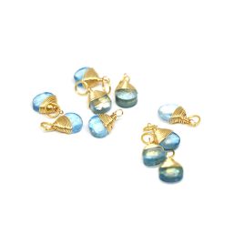 SP.MOTIF03.BLUETOPAZ.G kinitro κίνητρο εξαρτήματα κοσμημάτων ασημένια υλικά για κοσμήματα χονδρική ιανική ημιπολύτιμες ημιπολύτιμη μοτίφ κρεμαστό με πολύτιμες μοτιφ κρεμαστο με πολυτιμες