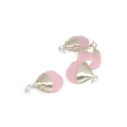 SP.MOTIF03.PINKCHALCEDONY.AG kinitro κίνητρο εξαρτήματα κοσμημάτων ασημένια υλικά για κοσμήματα χονδρική ιανική ημιπολύτιμες ημιπολύτιμη μοτίφ κρεμαστό με πολύτιμες μοτιφ κρεμαστο με πολυτιμες