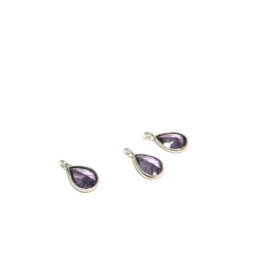 SP.MOTIF04.AFRICANAMETHYST.AG kinitro κίνητρο εξαρτήματα κοσμημάτων ασημένια υλικά για κοσμήματα χονδρική ιανική ημιπολύτιμες ημιπολύτιμη μοτίφ κρεμαστό με πολύτιμες μοτιφ κρεμαστο με πολυτιμες