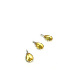 SP.MOTIF04.GOLDENTOPAZ.AG kinitro κίνητρο εξαρτήματα κοσμημάτων ασημένια υλικά για κοσμήματα χονδρική ιανική ημιπολύτιμες ημιπολύτιμη μοτίφ κρεμαστό με πολύτιμες μοτιφ κρεμαστο με πολυτιμες