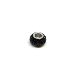 SW.PAND02.BLACK Ag925 kinitro κίνητρο εξαρτήματα κοσμημάτων ασημένια υλικά για κοσμήματα χονδρική λιανική μοτίφ Swarovski μπίλια περαστό τύπου Pandora